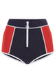 Duskii High Waist Zip Bottom Navy & Red