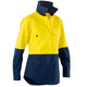 Eleven Workwear Women’s Aerocool Spliced Hi-Vis L/S Shirt Yellow Navy