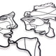 Hoagard Faces of World Map Wall Art 3x51x71CM