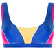 Duskii Kate Scoop Sport Top Neon Blue, Pink & Yellow