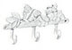 Mr Gecko Decorative Butterfly Wall Mounted Hanger with 3 Hooks