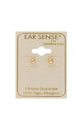 Earsense Gold Ball Stud Earrings 4mm
