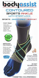 Bodyassist Contoured Sports Ankle Size Medium With Lock Straps 3d Elastic