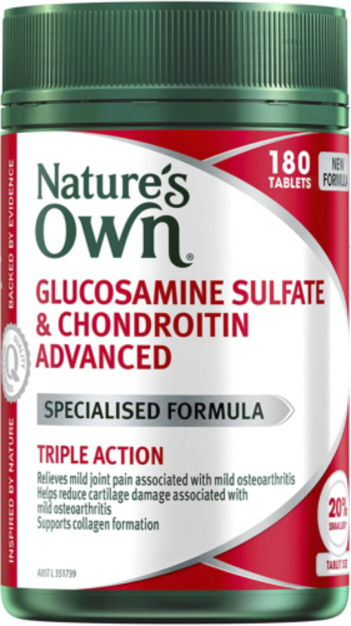 Natures Own Glucosamine Sulfate & Chondroitin Advanced 180 Tablets