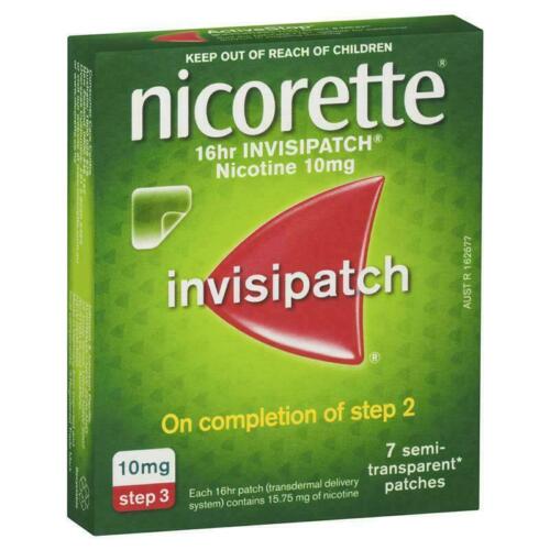 Nicorette Nicotine Patch 16hr Invisipatch Step 3 10mg 7 Patches