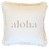 Escape to Paradise Cushion Cover Coastal Fringe Aloha Beige 45CM X 45CM
