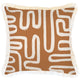 Escape to Paradise Cushion Cover Coastal Fringe Maze Rust 45CM X 45CM