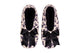 Snuggups Womens Printed Bow Black Slippers Size Small Eu 35 To 37