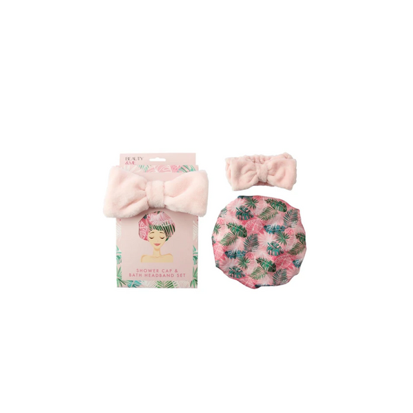 Beauty & Me Headband & Shower Cap Set Pink