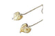 Ross Dangle Heart Gold Plated Hypoallergenic Earrings