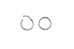 Ross Titanium Hinged Segment Hoop Ring Silver 10MM