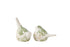 Willow & Silk Green Leaf Birds Set Of 2 Assorted Sizes 16.5x9.5x10cm And 14x9x14cm