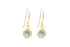 Ross Thai Hanging Gold Plated Earrings with Cubic Zirconia