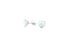 Rossan Silver Heart Stud with Fire Snow Opal FE4563S