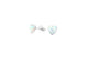 Rossan Silver Heart Stud with Fire Snow Opal FE4563S
