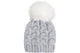 Wicked Sista Grey Braided Beanie With Pom Pom