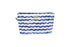 Wicked Sista Wavy Stripe Large Waterproof Cosmetic Makeup Bag Blue 30cm