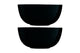 Luminarc Dinnerware Diwali Salad Bowl Black 21x10CM Set of 2