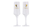Splosh Wedding Wife And Hubby Stemless Wine Glass Set 590ML