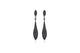 Witchery Crystal Drop Earrings Black Diamond Silver Tone Jewellery