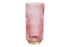 Lavida Ribbed Glass Flower Vase Rhubarb