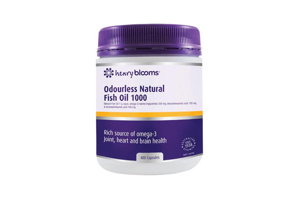 Henry Blooms Omega 3 Odourless Fish Oil 1000MG Caps 400