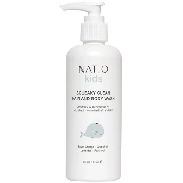 Natio Squeaky Clean Hair & Body Wash 250ml