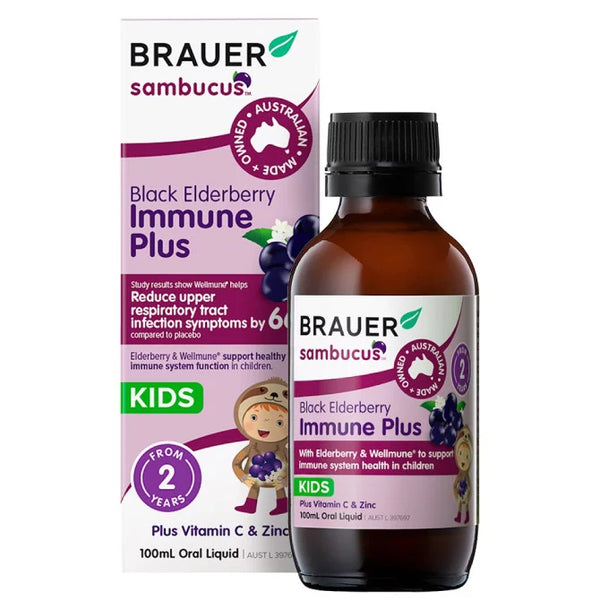 Brauer Black Elder Immune Plus For Kids 100Ml