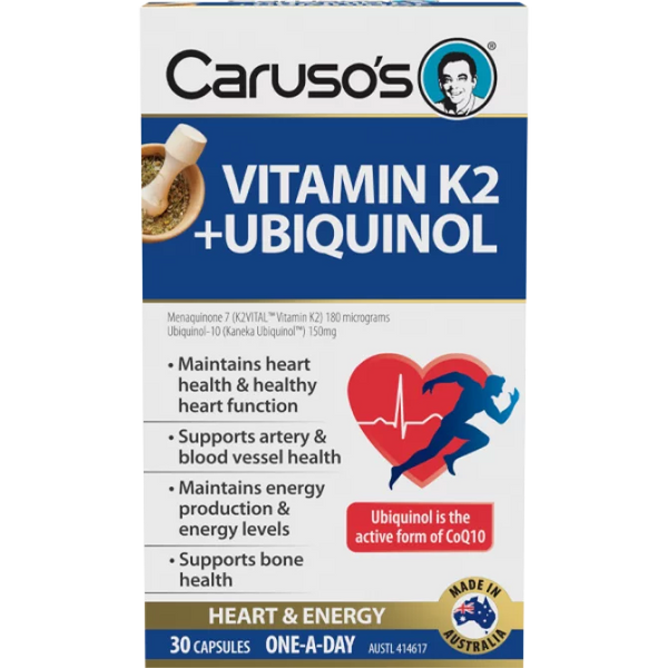 Carusos Vitamin K2 Plus Ubiquinol 30 Capsules