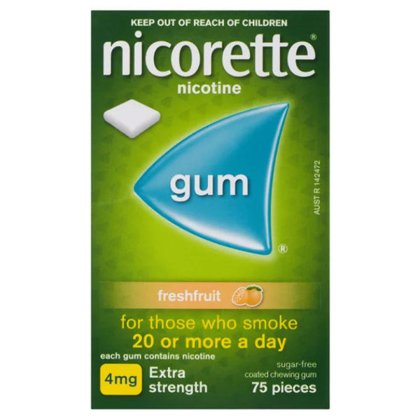 Nicorette Gum 4Mg Fresh Fruit 75