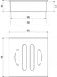 Mildon Grate Heavy Brass 50mm Square Chrome (One Piece)