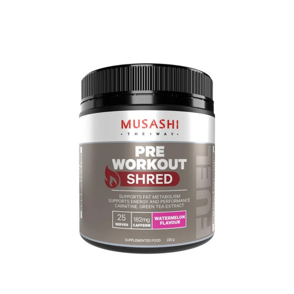 Musashi Pre Workout Shred Watermelon 225G