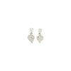 Rossan Cubic Zirconia Textured Heart Drop Earrings FE4264