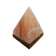 Saltco Salt Crystal Lamp Pyramid Wooden Base