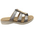 Homyped Dream Triple Slide Sandals in Dark Silver and Gold Size 6