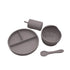 Playette Silicone Feeding Set Grey