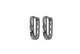 Adnohr Sensation Rectangle Huggie Earrings Rhodium Plated