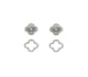 Studex Sensation Cubic Zirconia Clover Jewelry Set Rhodium Plated