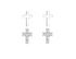 Studex Sensation CZ Cross Set Rhodium 16079