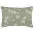 Escape to Paradise Cushion Cover With Piping Postcards Sage 35CM X 50CM