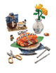 LOZ 1945 Food Series Hairy Crab Mini Building Blocks 1030 Pieces