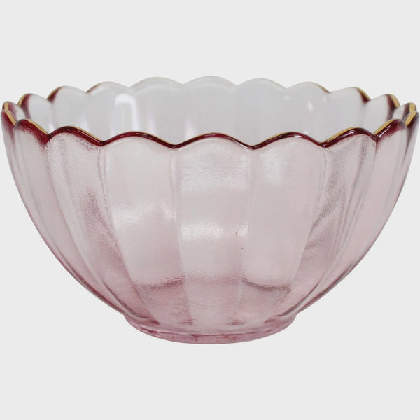 Glass Bowl Plum/Gold