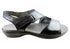 Homyped Avril Women's Leather Comfort Sandals Dark Silver Size 9