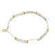 Zafino Tile Bracelet in Grey Enamel for Women Stretch Fit Stacking Jewellery