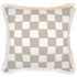 Escape to Paradise Cushion Cover Coastal Fringe Check Beige 60CM X 60CM