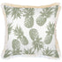 Escape to Paradise Cushion Cover Coastal Fringe Pineapples Sage 60CM X 60CM