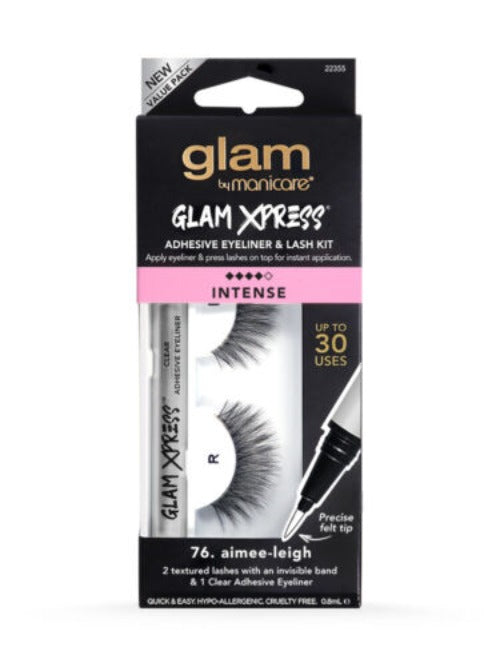 Glam by Manicare Xpress Black Adhesive Eyeliner & Lash Kit Aimee-Leigh