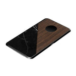 Luxetech Dual Wireless Charging Pad Walnut And Black Marble