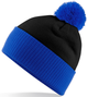 Foote Street Two Tone Beanie with Pom Pom for Children Blue M L