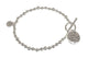 Equilibrium Eternal Message Bracelet Two Tone Silver And Rose Gold